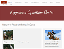 Tablet Screenshot of peppercornequestriancentre.com.au